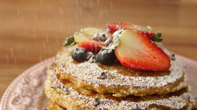 Pancakes de banano con Gourmet coco